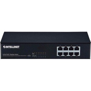 8-Port Fast Ethernet PoE+ Switch, 8 x PoE ports, IEEE 802.3at/af Power-over-Ethernet (PoE+/PoE), Endspan, Desktop (UK powe