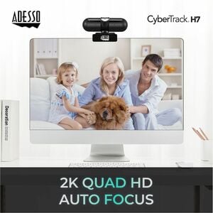 Adesso CyberTrack CyberTrack H7 Webcam - 4 Megapixel - 30 fps - USB 2.0 - TAA Compliant - 2560 x 1440 Video - CMOS Sensor 