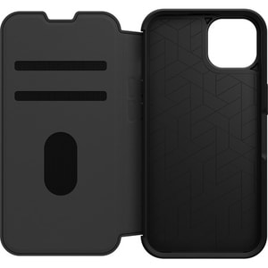 OtterBox Strada Carrying Case (Folio) Apple iPhone 13 Smartphone - Shadow Black - Drop Resistant - Leather Body