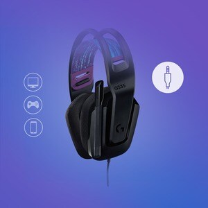 Logitech G335 Wired Gaming Headset - Stereo - Mini-phone (3.5mm) - Wired - 36 Ohm - 20 Hz to 20 kHz - On-ear - Binaural - 