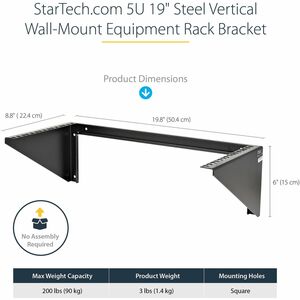 StarTech.com Wandhalterung - TAA-konform - max. 90,72 kg Traglast