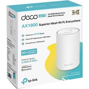 TP-Link Wi-Fi 6 IEEE 802.11ax 1 SIM Ethernet, Mobilfunk Drahtlos Router - 4G+ - LTE 2100, LTE 1800, LTE 850, LTE 2600, LTE