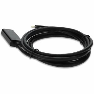 AddOn 6ft (~2m) USB C 3.1 Male to HDMI Male Adapter Cable, Up to 4K 30Hz, Black - 6 ft HDMI/USB-C A/V Cable for Audio/Vide