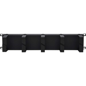 Eaton Tripp Lite Series Horizontal Cable Manager - Metal Rings, Black, 2U - Horizontal Cable Manager - Black - 2U Rack Hei