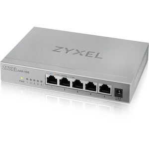 ZYXEL MG-105 5 Ports Ethernet Switch - 2.5 Gigabit Ethernet - 2500Base-T - 2 Layer Supported - 9.34 W Power Consumption - 