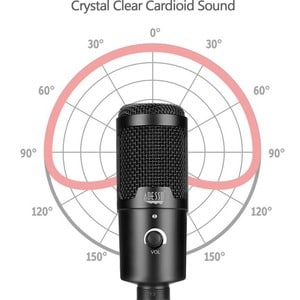 Adesso M4 Wired Condenser Microphone for Video Conferencing, Live Streaming, Meeting Room - 100 Hz to 18 kHz - 680 Ohm -42