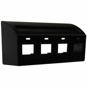 Ortronics Keystone Furniture Plate, Black, T569A Opening - 12 x Socket(s) - 2-gang - Black