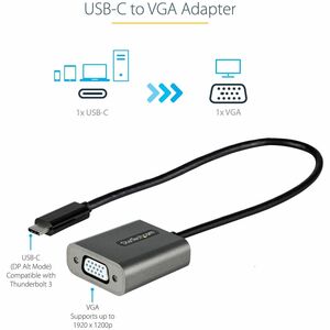 Adaptador USB C a VGA 1080p Tipo Dongle - Adaptadores de vídeo USB