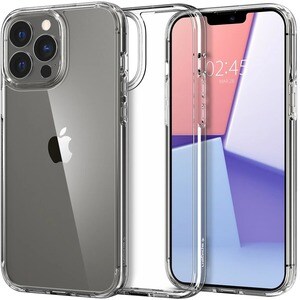 Spigen Ultra Hybrid Case for Apple iPhone 13 Pro Smartphone - Crystal Clear - Shock Absorbing, Drop Resistant - Thermoplas