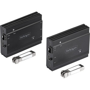 StarTech.com 4K HDMI KVM Extender over Fiber, HDMI Video & USB over Fiber, up to 984ft/300m (MultiMode), 10G MMF SFP+ Modu