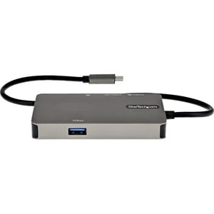 Adattatore multiporta USB-C a HDMI 4K 30 Hz o VGA 1080p 100W PD - HUB USB a 3 porte - GbE - Cavo integrato da 12 cm - 1 Di