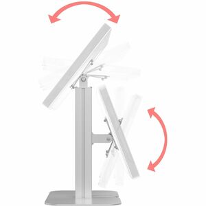 CTA Digital Dual VESA Compatible Table Mount for POS (White) - 15.40" Height x 10.20" Width x 8.70" Depth - Tabletop, Coun