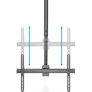 Digitus Mounting Bracket for TV - Black - Height Adjustable - 94 cm to 177.8 cm (70") Screen Support - 50 kg Load Capacity