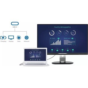 Philips LCD Monitor with USB-C 27" Class 4K UHD Monitor LCD - 16:9 - preto texturizado - 68.6 cm (27") Viewable - Tecnolog