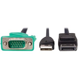Eaton Tripp Lite Series VGA to DisplayPort and USB-A Adapter Cable Kit for B020-U and B022-U KVM, 6 ft. (1.8 m) - 6 ft KVM