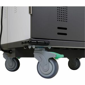 Ergotron YES36 Charging Cart - 27.22 kg Capacity - 4 Casters - 101.60 mm Caster Size - Wood, Vinyl - White, Grey - For 36 
