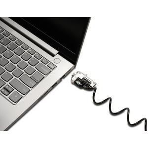 Kensington Slim NanoSaver Portable Combination Lock - 6 ft (1.83 m) Cable - Resettable - 4-digit - Combination Lock - Blac