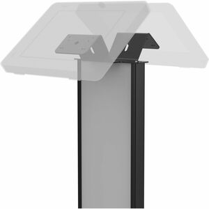 CTA Digital Premium Floor Stand Kiosk w/ Graphic Slots and Dual VESA Plates (Black) - Up to 24" Screen Support - 33 lb Loa