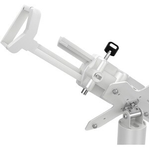 CTA Digital Desk Mount with Integrated 2 Port USB Hub w/ Universal Holder (White) - 7" to 14" Screen Support - 75 x 75, 10