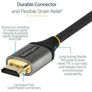 StarTech.com 3ft/1m HDMI 2.1 Cable, Certified Ultra High Speed HDMI Cable 48Gbps, 8K 60Hz/4K 120Hz HDR10+, 8K HDMI Cable, 