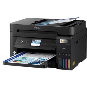 Epson EcoTank ET-4850 Inkjet Multifunction Printer-Color-Black-Copier/Fax/Scanner-4800x1200 dpi Print-Automatic Duplex Pri