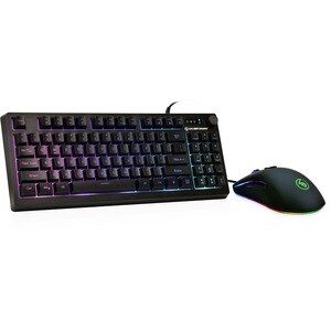 Kaliber Gaming KORONA KORE II Compact Keyboard Combo - USB Plunger Cable Keyboard - 89 Key - Black - USB Cable Mouse - Opt