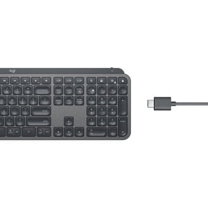 Logitech MX Keys for Business Keyboard - Wireless Connectivity - English (UK) - QWERTY Layout - Graphite - MX Keyswitch - 