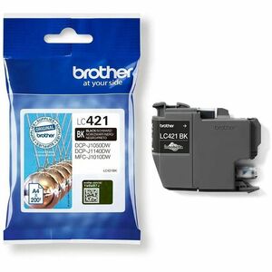 Brother LC421BK Original Standard Yield Inkjet Ink Cartridge - Black - 1 Pack - 200 Pages