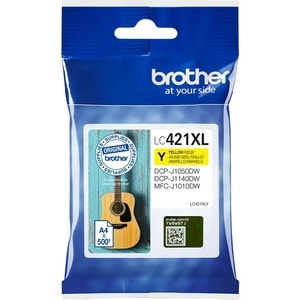 Brother LC421XLY Original High Yield Inkjet Ink Cartridge - Yellow - 1 Pack - 500 Pages