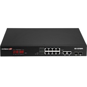 Switch Ethernet Edimax GS-5210PL 12 Porte Gestibile - Gigabit Ethernet - 10/100/1000Base-T, 1000Base-X - 2 Slot SFP - 110 