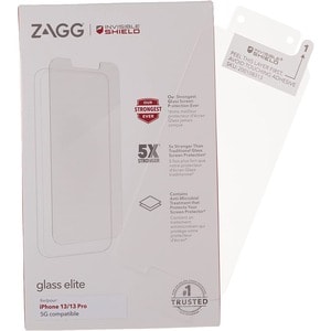 ZAGG InvisibleShield Glass Elite VisionGuard for iPhone 14/ 13/ 13 Pro - 5X Shatter Protection, Anti-Fingerprint Technolog