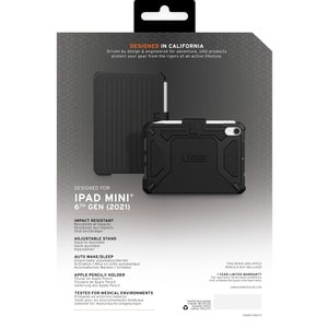 Urban Armor Gear Metropolis SE Carrying Case (Folio) Apple iPad mini (6th Generation) Tablet - Mallard - Impact Resistant,