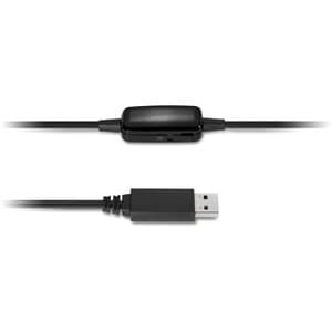 Kensington Wired Over-the-head Stereo Headset - Black - Binaural - Ear-cup - 182.9 cm Cable - Noise Cancelling Microphone 