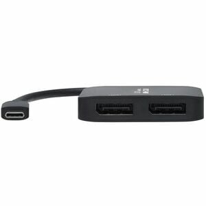 Eaton Tripp Lite Series USB-C Adapter, Dual Display - 4K 60 Hz DisplayPort, 8K, HDR, 4:4:4, HDCP 2.2, DP 1.4 Alt Mode, Bla