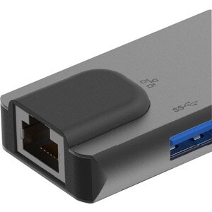 LINQ USB-Typ C Docking Station - 100 W - Schwarz - 1 Unterstützte Displays - 4K - 3840 x 2160 - 2 x USB 3.0 - 2 x USB Type