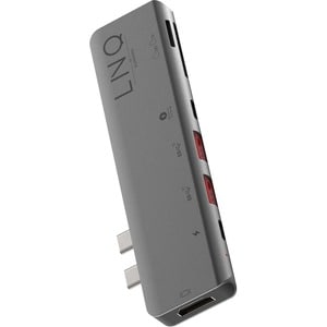 LINQ LQ48012 USB-Typ C Docking Station für Notebook/Tablet/Monitor - Ja - SD, microSD - 100 W - 2 Unterstützte Displays - 