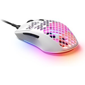 SteelSeries Aerox 3 Gaming Mouse - USB Type C - Optical - 6 Button(s) - Snow - Cable - 8500 dpi - Right-handed