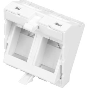 Digitus Frontplatte - 2 x Gesamtzahl Buchse(n) - Acrylnitril-Butadien-Styrol (ABS), Polycarbonat - Weiß - 1 - 2 x Ungelade