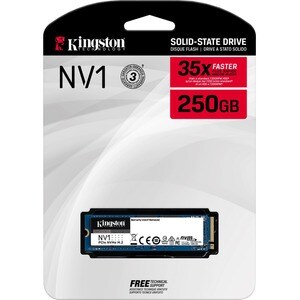 Kingston NV1 250 GB Solid State Drive - M.2 2280 Internal - PCI Express NVMe (PCI Express NVMe 3.0 x4) - Desktop PC, Noteb