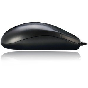 Adesso HC-3003PS Mouse - PS/2 - Optical - 3 Button(s) - Black - Cable - 1200 dpi - Scroll Wheel - Symmetrical