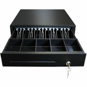 Adesso MRP-16CD Cash Drawer - 5 Bill - 8 Coin - 1 Media Slot - 3 Lock Position - Serial Port - Steel - 99.1 mm Height x 40