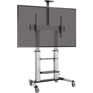 Eaton Tripp Lite Series Safe-IT Heavy-Duty Rolling TV Cart with Height-Adjusting Crank Handle for 60 to 100-inch Displays 