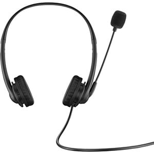 HP Wired Over-the-head Stereo Headset - Binaural - Ear-cup - 64 Ohm - 20 Hz to 20 kHz - 179.8 cm Cable - Uni-directional M