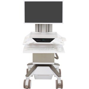 Carrello medico Ergotron CareFit - TAA Conforme - Premi/Tira Maniglia - 17 kg Capacità - 4 Casters - 127 mm Dimensione rot