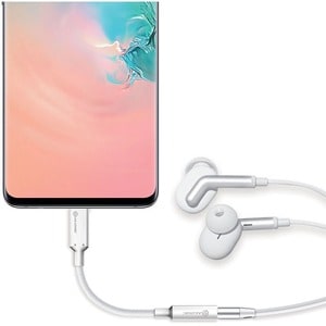 ALOGIC Elements PRO 10cm USB-C to 3.5mm Audio Adapter - White - 3.94" Mini-phone/USB-C Audio Cable for Audio Device, Phone