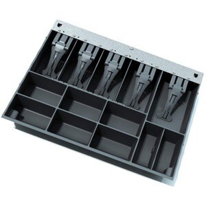 apg E3000 Cash Drawer - 5 Bill - 8 Coin - 2 Media Slot - Steel - Black