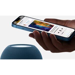 Apple HomePod mini Portable Bluetooth Smart Speaker - Siri Supported - Blue - 360° Circle Sound - Wireless LAN