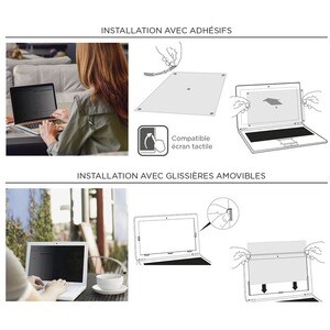MOBILIS Blendfrei Blickschutzfilter - Glänzend, Matt - für 33,8 cm (13,3 Zoll) Widescreen LCD Desktop/Laptop - 16:10 - Sta