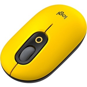 Logitech POP Mouse Mouse - Bluetooth - USB - Optical - 4 Button(s) - 2 Programmable Button(s) - Blast, Yellow - Wireless -