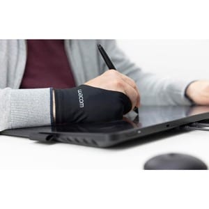 Wacom Grafikhandschuhe - für Rechte/Linke Hand - Elasthan, Polyester - Schwarz - Atmungsaktiv, Dehnbar, Durable, Bequem, S